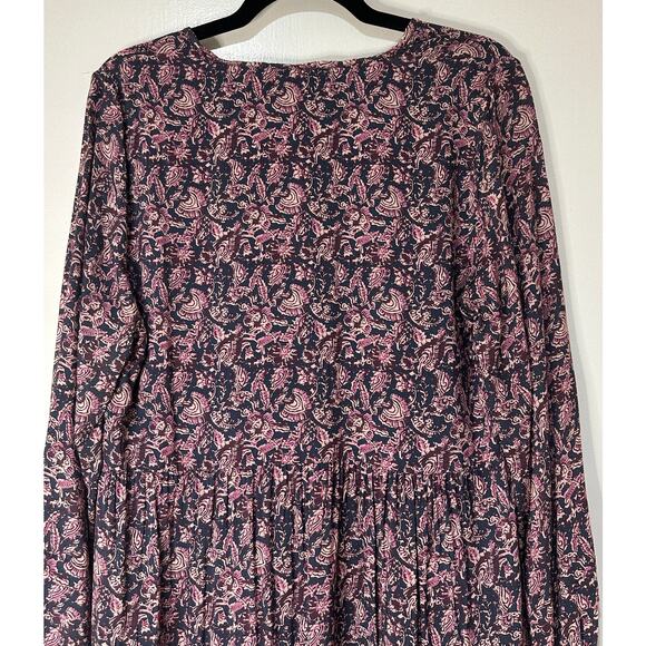 Faherty Isabella Long Sleeve Tiered Midi Dress Fiona Block Print Sz Medium NWOT - Picture 13 of 16